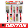Dekton 5pc Sure Grip Paint Brush Set Professional Decorating Durable Bristle DIY