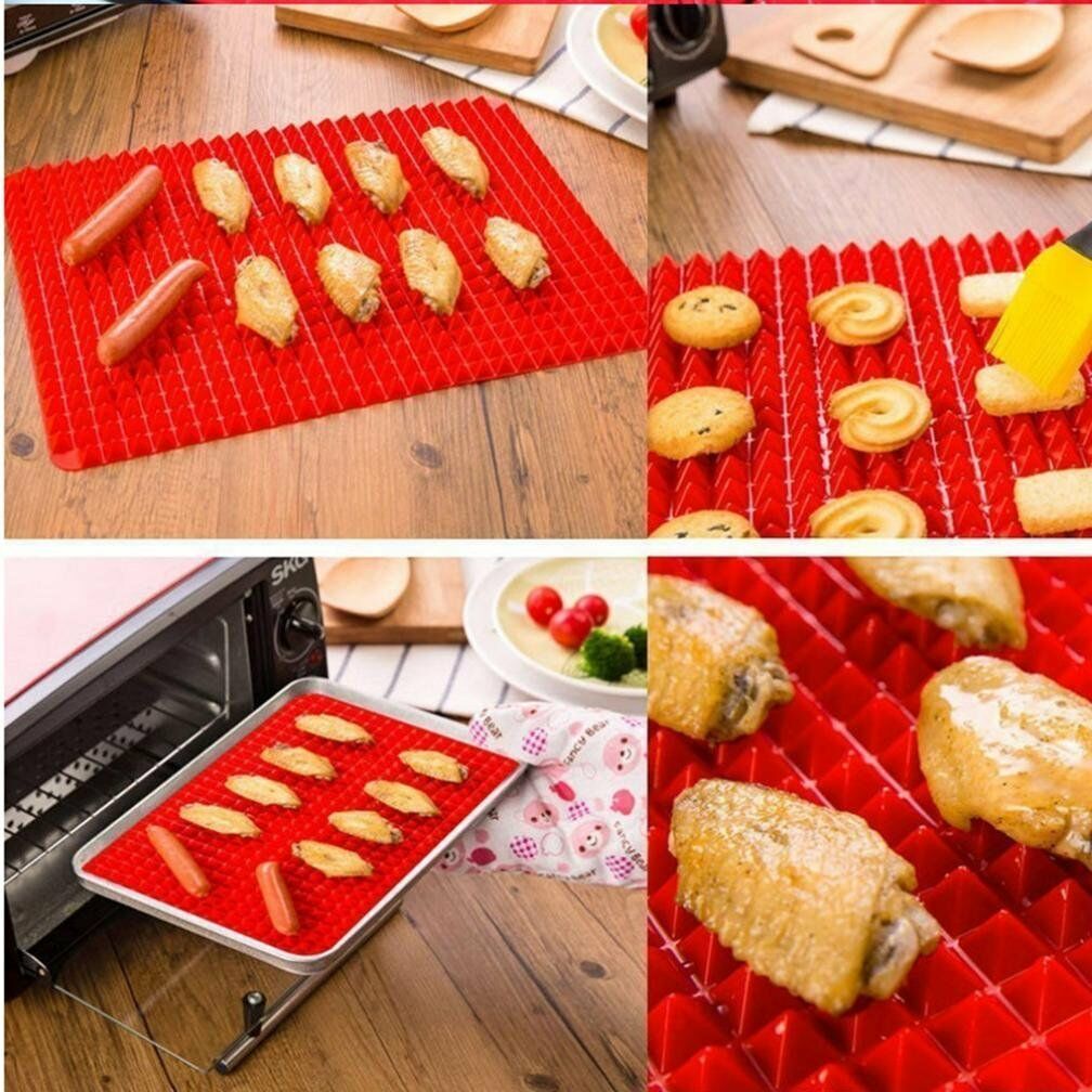 Silicone Cooking Mat Microwave Pyramid Baking Mat Fat Reducing