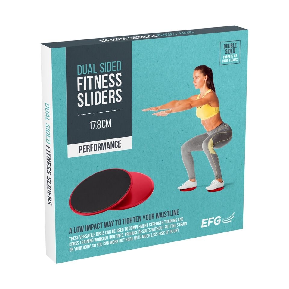 2x Dual Sided Fitness Gliding Discs Core Sliders Home Gym Abs Leg Workouts