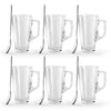 6 X Latte Coffee Glasses Cappuccino Lattes Tea Glass Cups Hot Drink Mugs