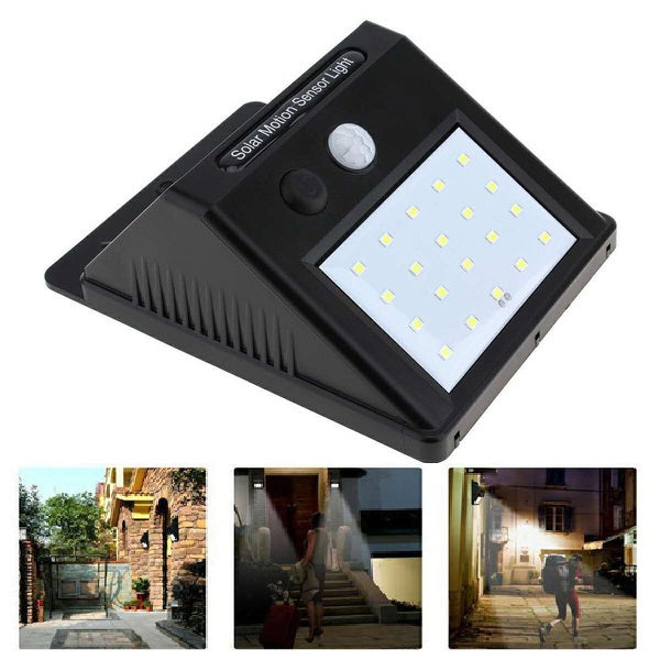 20 LED Solar Lights Motion Sensor Security Light Wireless Weatherproof IP64 PIR