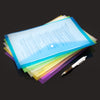 A4 Plastic wallets Stud Document Wallet Files Folders Filing School Office 5 PK