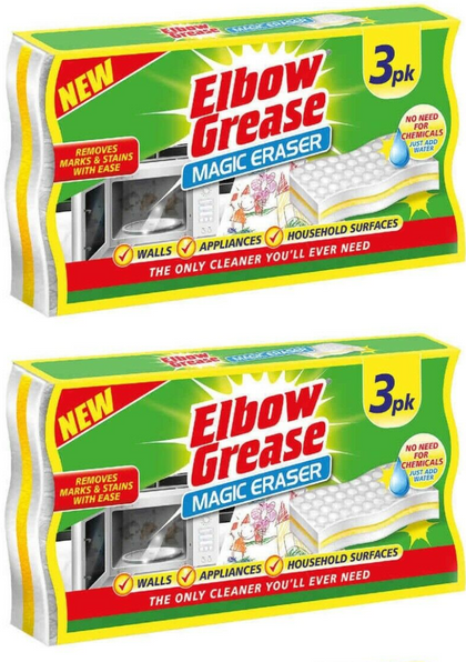 6x Elbow Grease Magic Stains Marks Eraser Remover Household Cleaning Sponge