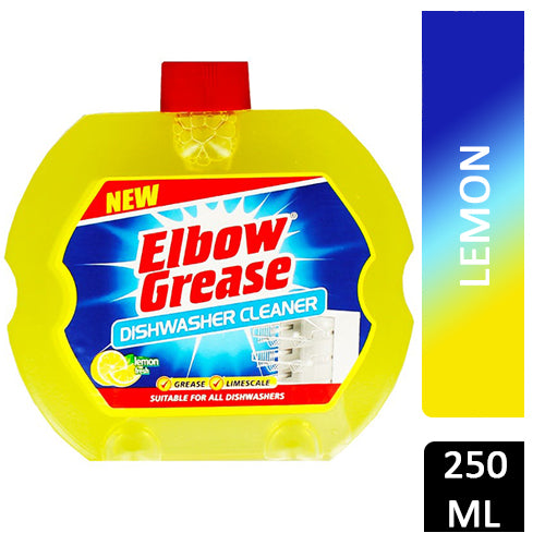 Elbow Grease Dishwasher Cleaner Limescale Fresh Lemon Sparkle Clean Multi 250ml