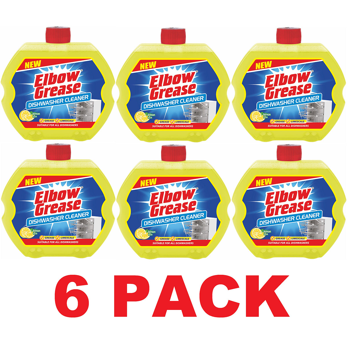 Elbow Grease Dishwasher Cleaner Limescale Fresh Lemon Sparkle Clean Multi 250ml