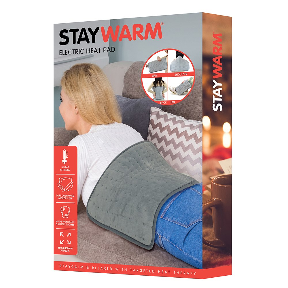 StayWarm 45x35cm Electric Heat Therapy Pad Pain Cramp Relief Warming Heating