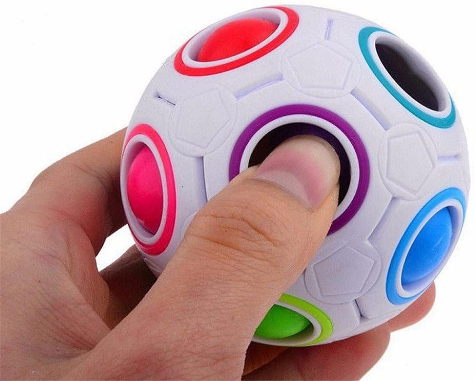 Magic Rainbow Fidget Ball Toy Speed Cube Brain Teaser Stress Relief for All