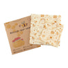 3 Pack Natural Reusable Beeswax Food Wrap Paper Bees Wax - Small Medium Large UK