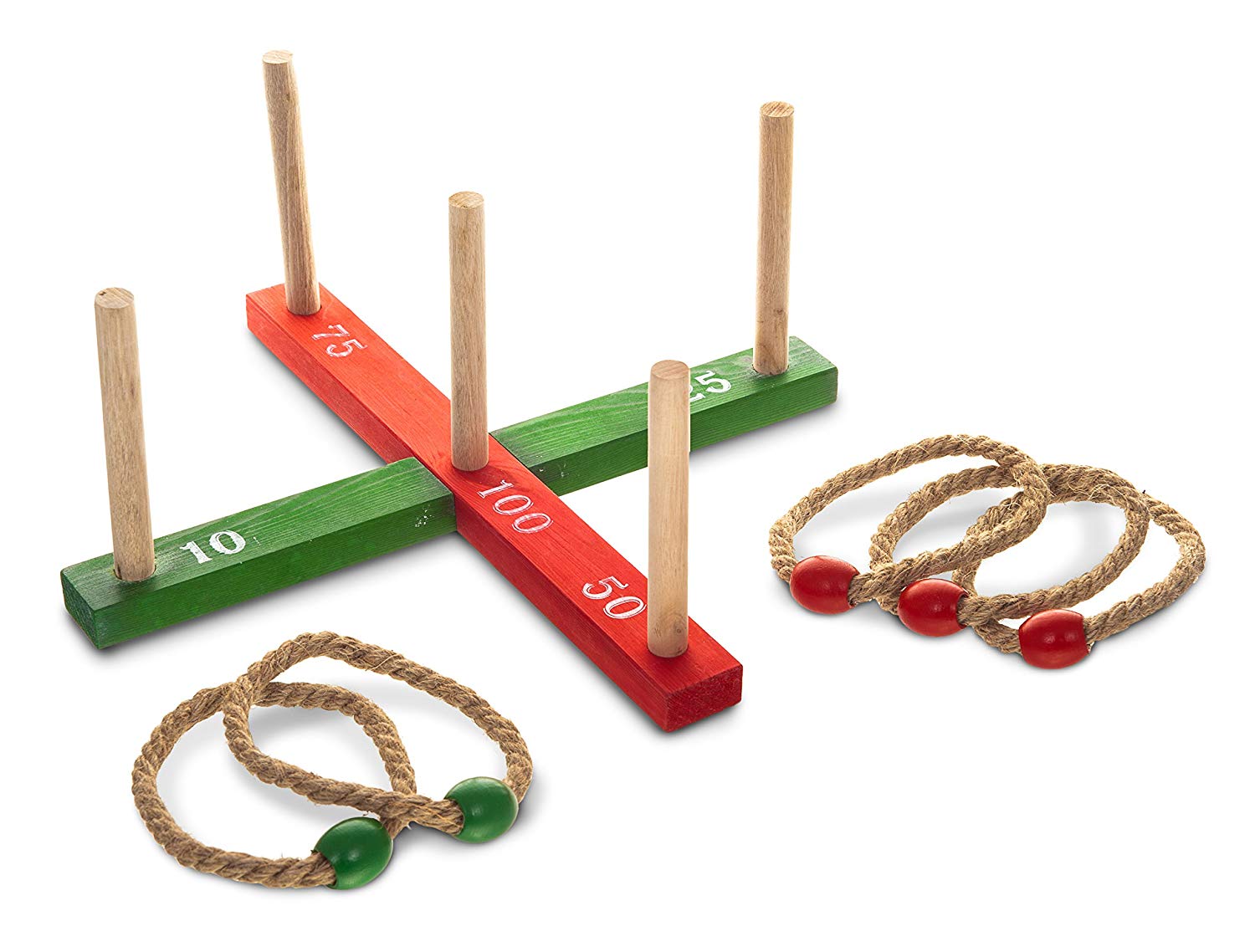 Garden Quoits Game Summer Pegs and Rope Hoopla Indoor Outdoor Family Game