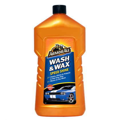 Armorall Wash & Wash Car Wash Shampoo Cleaner with Speed Shine Carnauba Wax 1L