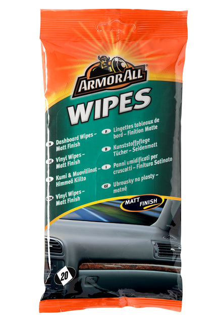 Armorall Car Interior Dashboard Cleaner Protector Wipes 20 Pack Matt Finish