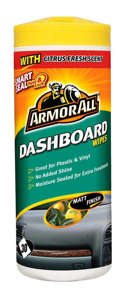 Armorall Matt Dash Wipes Matte Dashboard Rubber Vinyl Interior Cleaner Tub of 30