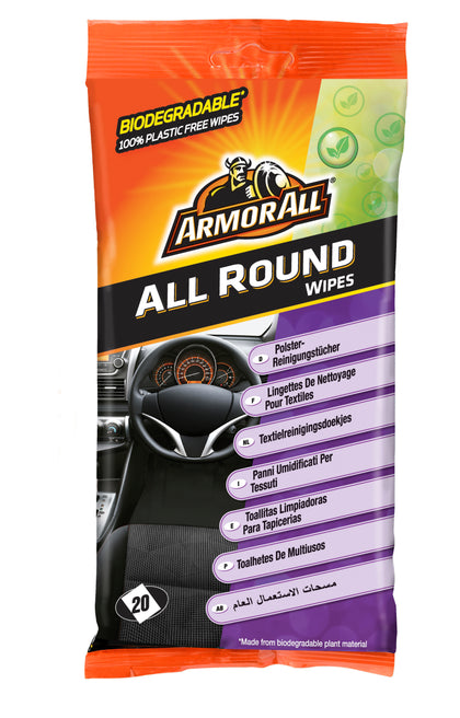 ArmorAll All Round Wipes Strong Clean Dirt Grime Car Van Protect Cleaning