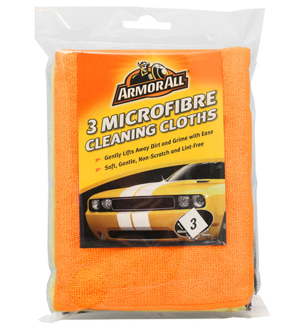 3 Pack Microfibre Cleaning Cloths Dirt Grime Scratch Lint Streak Free Absorbent