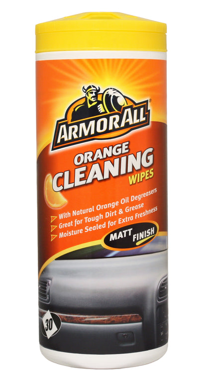 Armorall 30 Tub Orange Cleaning Clean Interior Dashboard Wipes Towel Matt Finish