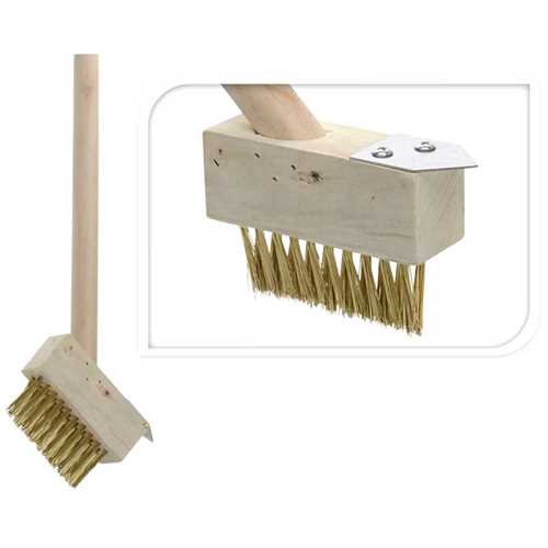 Patio Weed Wire Brush with Scraper Block Paving Decking Moss Weed Removal Garden