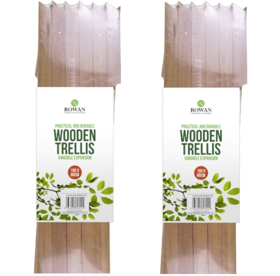 Expanding Garden Wooden Trellis 5ft x 2ft Wall fence Panel Divider 1.5m x60cm UK