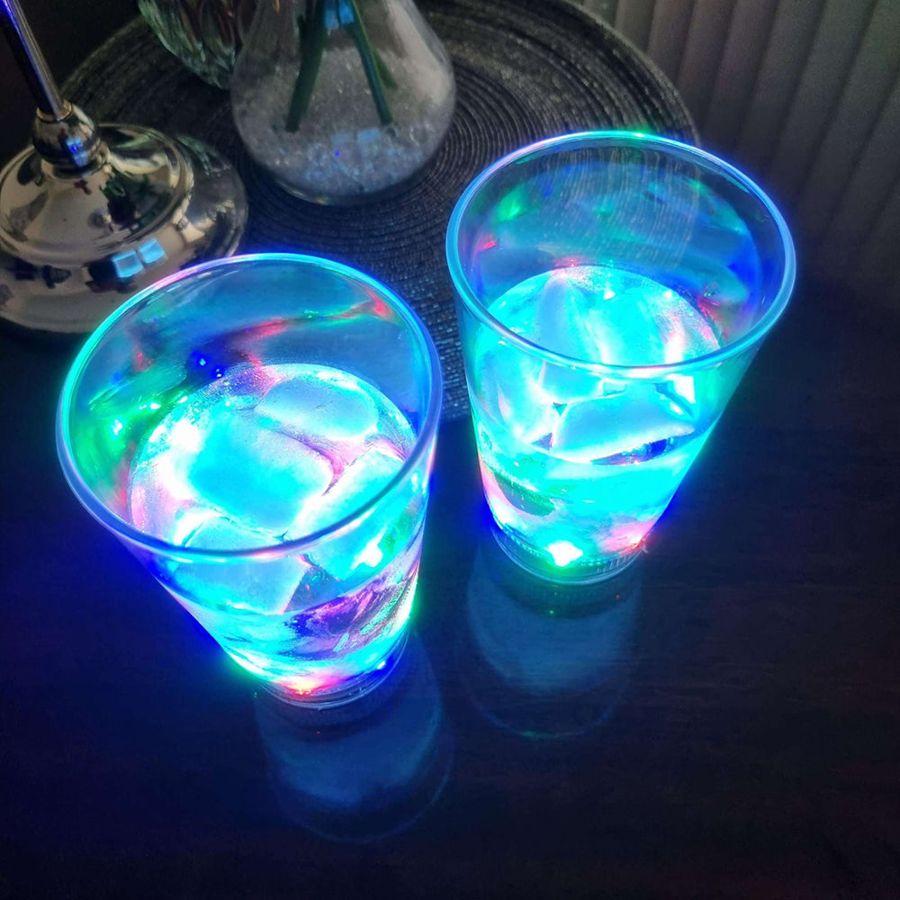 LED Light Up Drinking Glass Tumbler Party Drink Cup Fun Xmas Gift Novelty 340ML