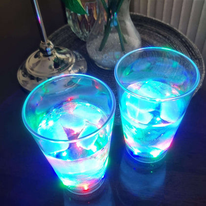 LED Light Up Drinking Glass Tumbler Party Drink Cup Fun Xmas Gift Novelty 340ML