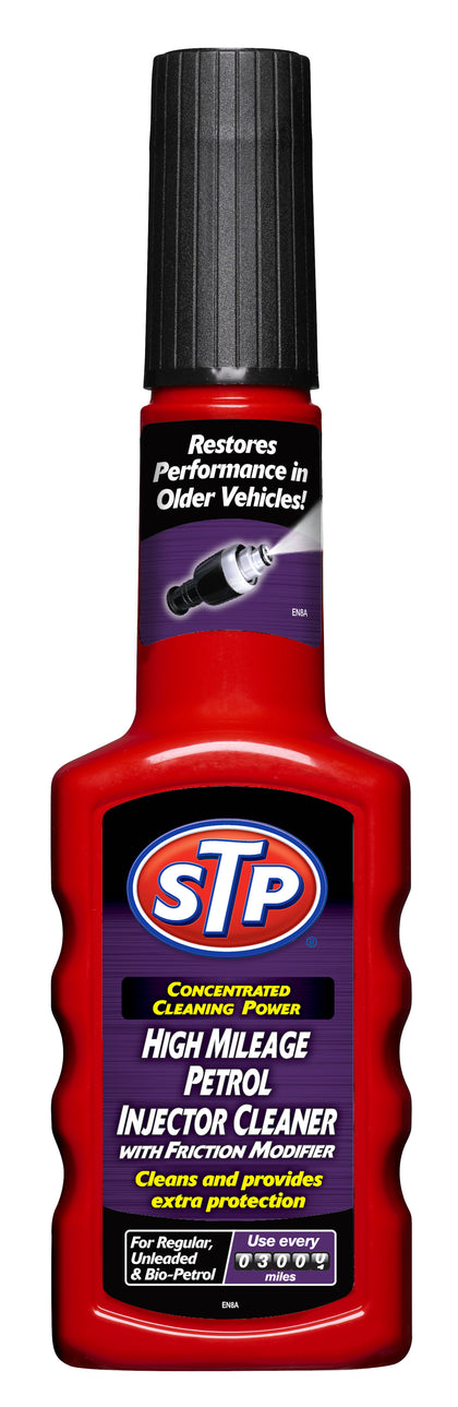 STP High Mileage Car Petrol Injector Cleaner Fuel System Treatment Engine 200ml