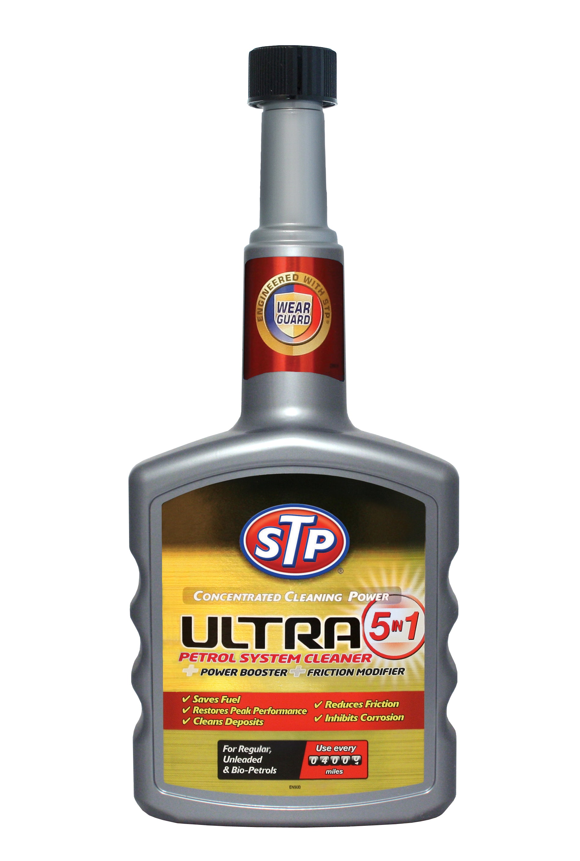 STP Ultra 5in1 Petrol Injector Fuel System Cleaner Treatment Power Booster 400ml