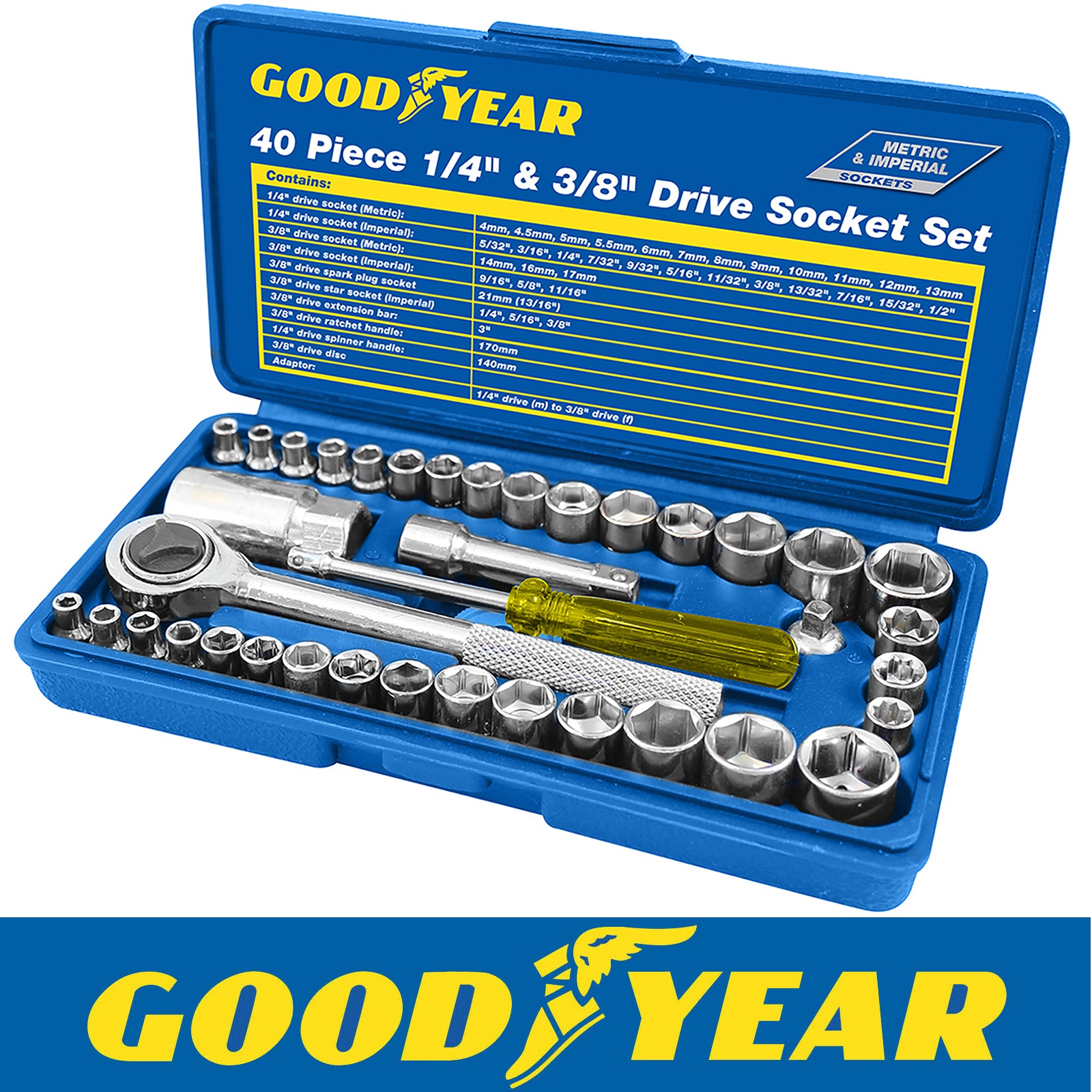 Goodyear 40pc 1/4