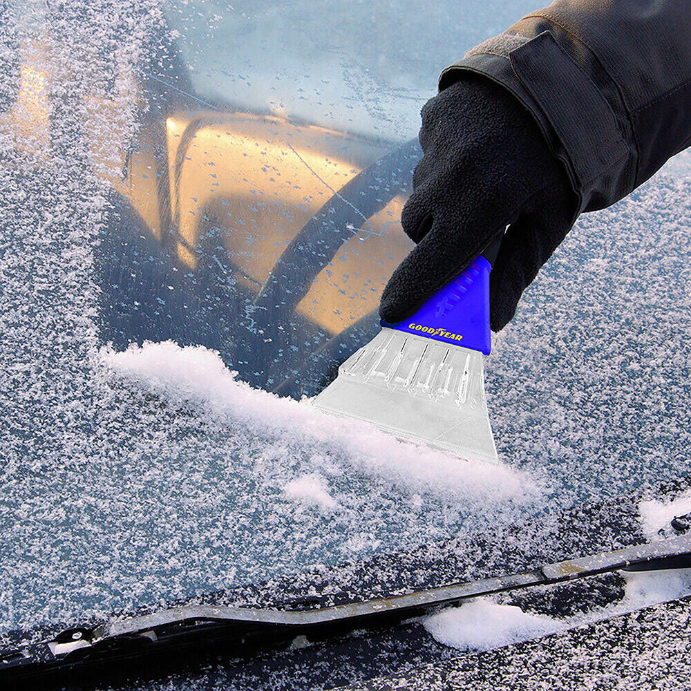 Goodyear 2 Pack Ice Scraper | Extra Wide Blade Head | Ice Breaker | Foam Handle