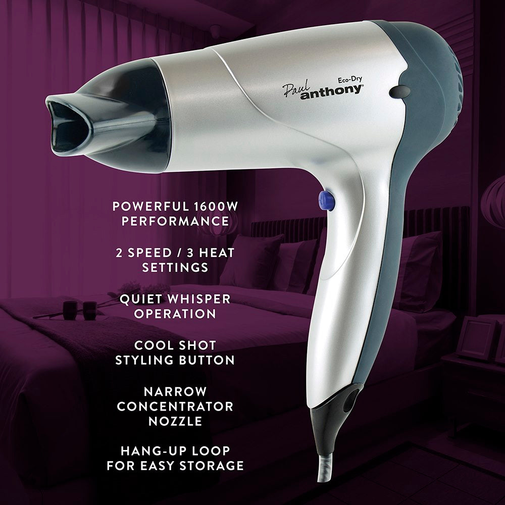 Hair Dryer Professional Travel & Eco Blow Dry Heat Style Pro 1200w 1600w 2000w