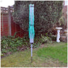 4 Arm Rotary Garden Washing Line Clothes Airer Dryer Ground Spike 40M + Cover UK