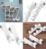 4 x White Strong Over The Door Hooks Washroom Bathroom Bedroom Kitchen Clothes