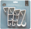 4 x White Strong Over The Door Hooks Washroom Bathroom Bedroom Kitchen Clothes