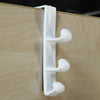 4 x White Strong Over The Door Hooks Washroom Bathroom Bedroom Kitchen Clothes