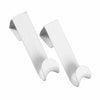 4 x White Strong Over The Door Hooks Washroom Bathroom Bedroom Kitchen Clothes