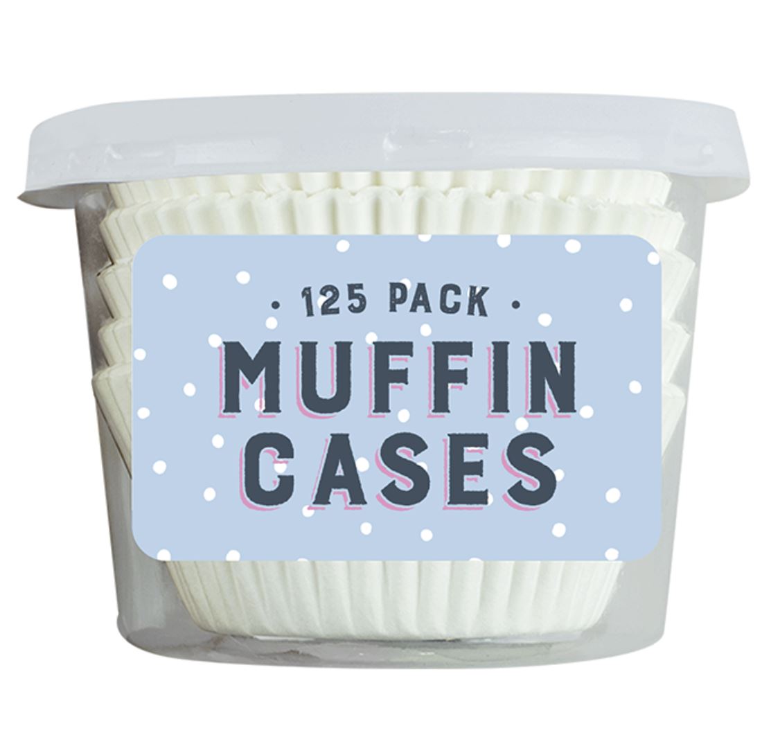 125/250 Muffin Cases Cupcakes Grease Proof Liners Paper Fairy Cake Buns Classic