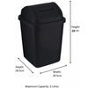 5L Plastic Bin Swing Top Lid Waste Paper Bathroom Kitchen Home Office Basket UK