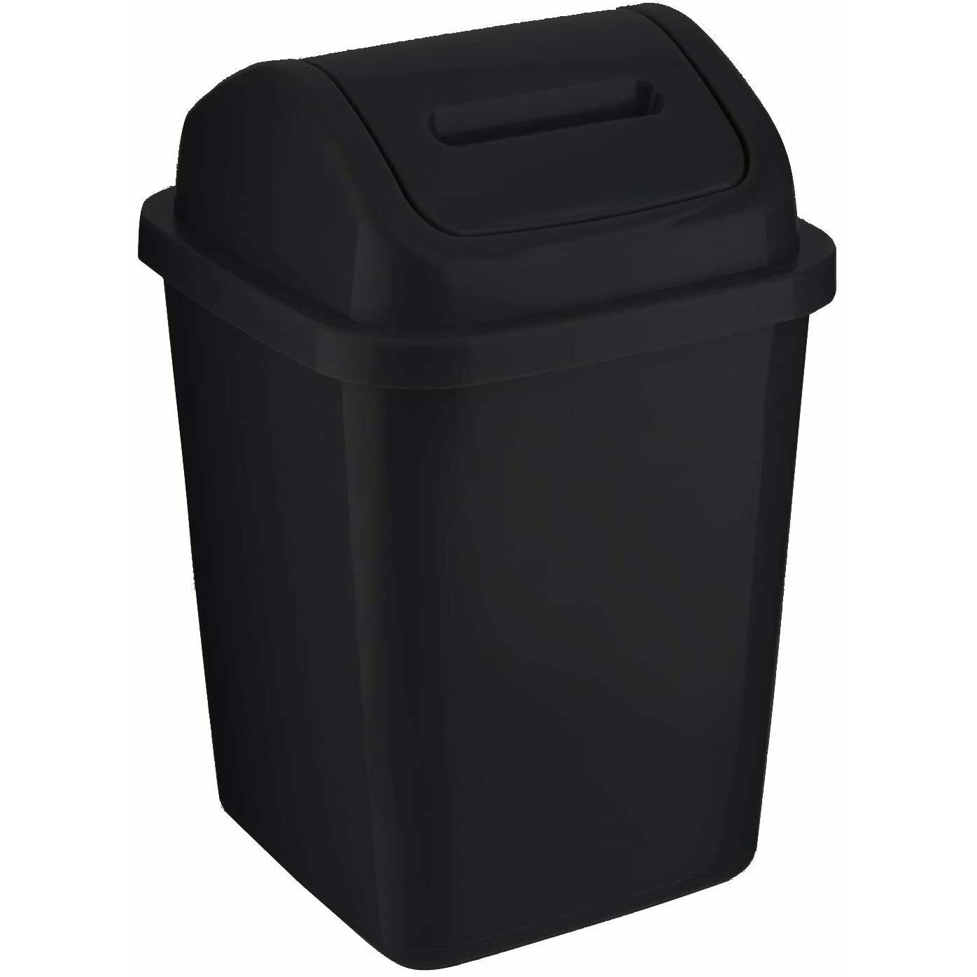 5L Plastic Bin Swing Top Lid Waste Paper Bathroom Kitchen Home Office Basket UK