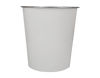 6L 23cm Plain Plastic Waste Paper Bin Metallic Rim RoomKitchen Bathroom Office