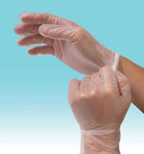 100 Vinyl Gloves Medical Disease Germs Powder Free Protection Hygiene Disposable