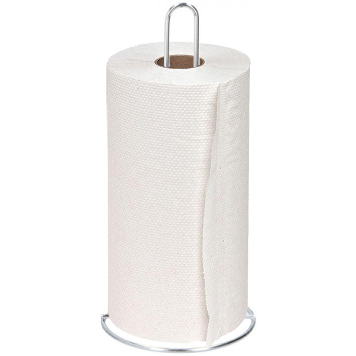 Chrome Free Standing Kitchen Roll Paper Towel Holder Stand Stainless Steel 28cm