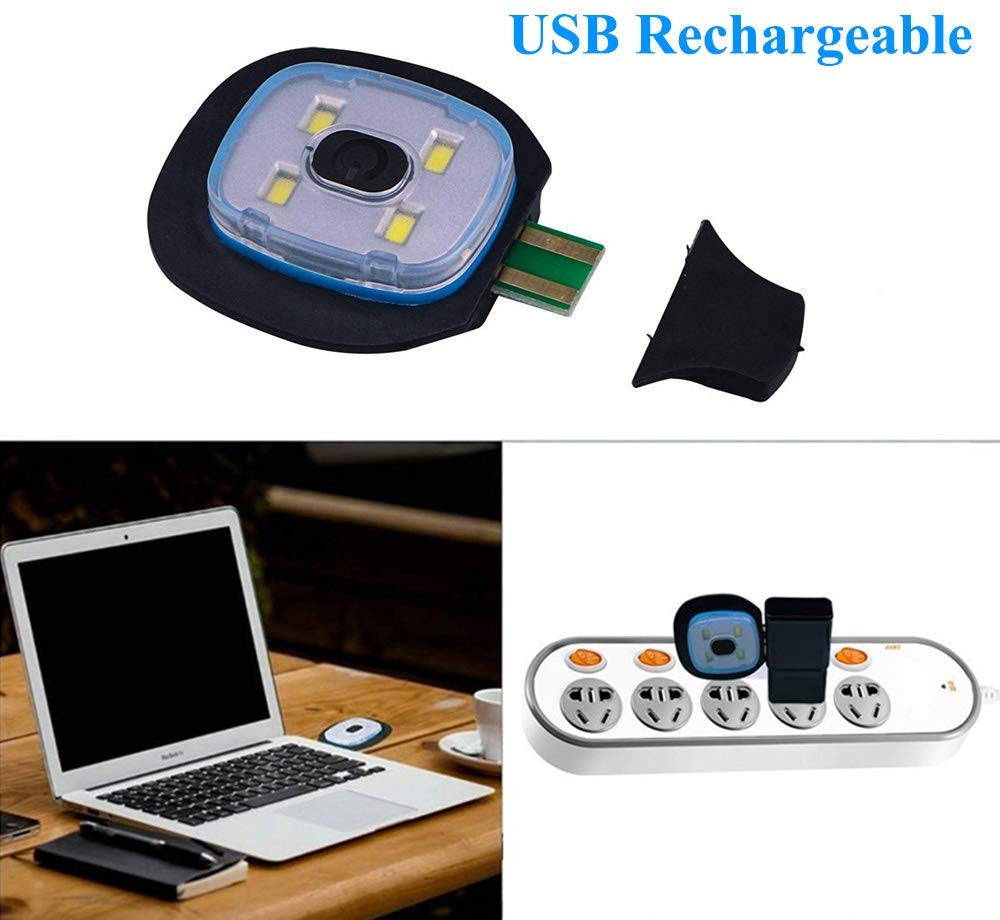 Rechargeable LED Beanie Light Hat USB Battery Thermal Winter Wam Material 5 Hour