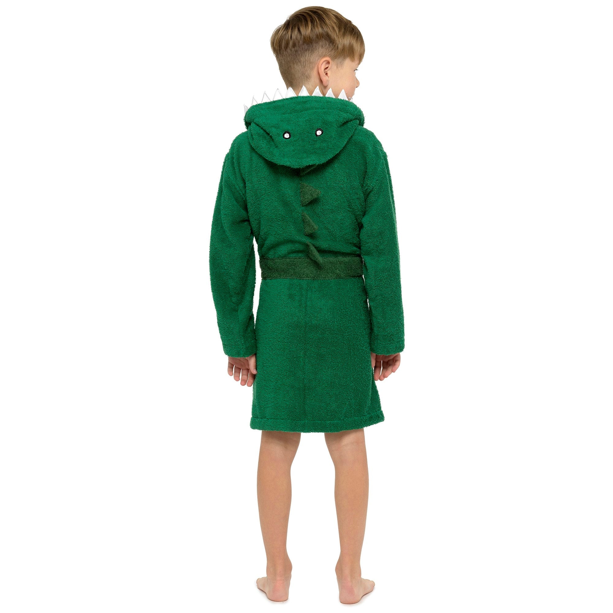 Dinosaur Hooded Towelling Bath Towel Robe Shower Beach Swimming Cotton Boys Kids