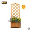 Wooden Garden Planter Plant Flowerpot Box With Trellis Support Patio Lattice
