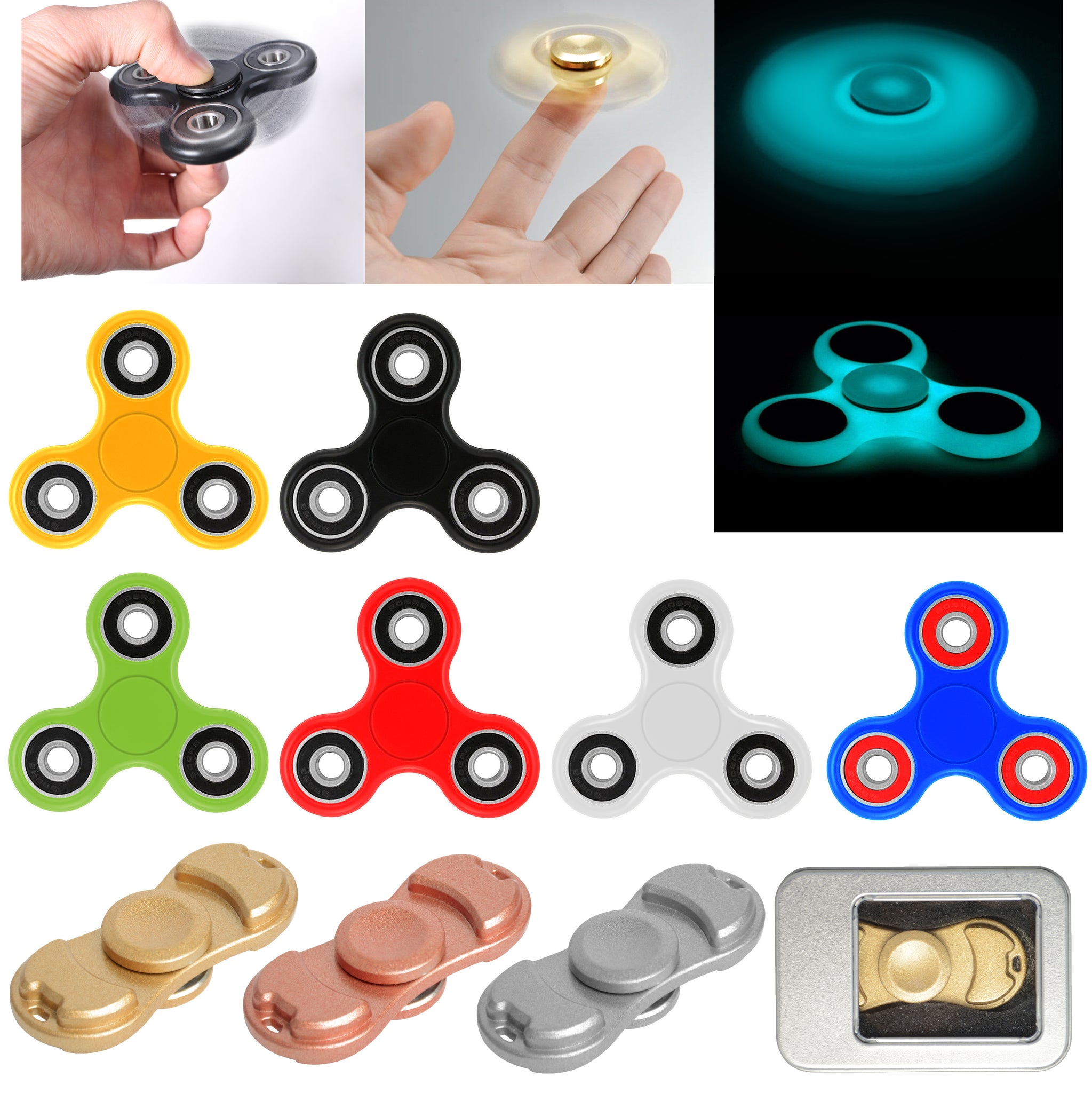 marmor farvel Nat Fidget Finger Spinner Focus Spin Aluminium EDC Bearing Stress Relief U –  Thinkprice Online Store