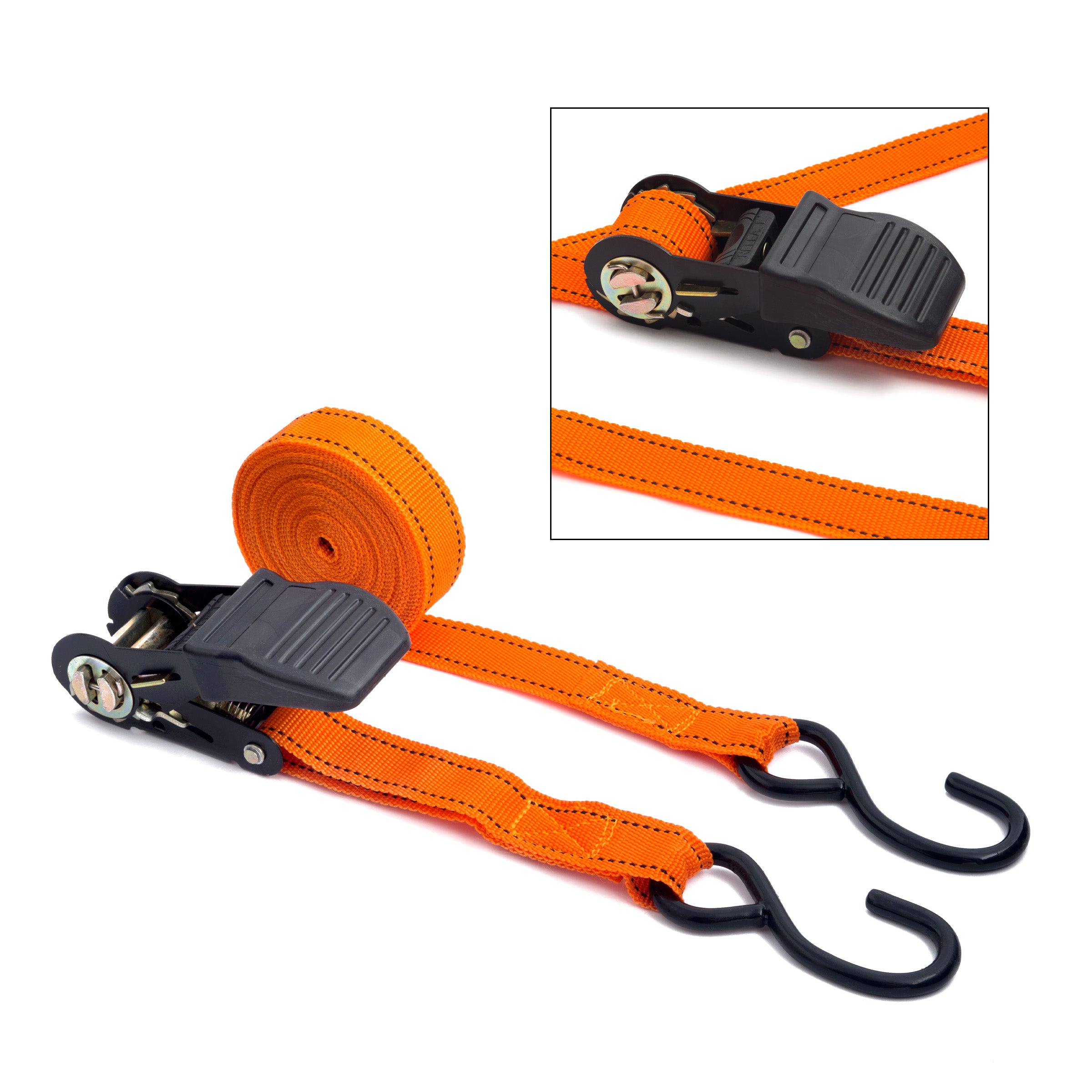MT 4pc Ratchet Tie Down Cargo Straps 1 25mm Wide 4.5M Lashing Truck Trailer Car