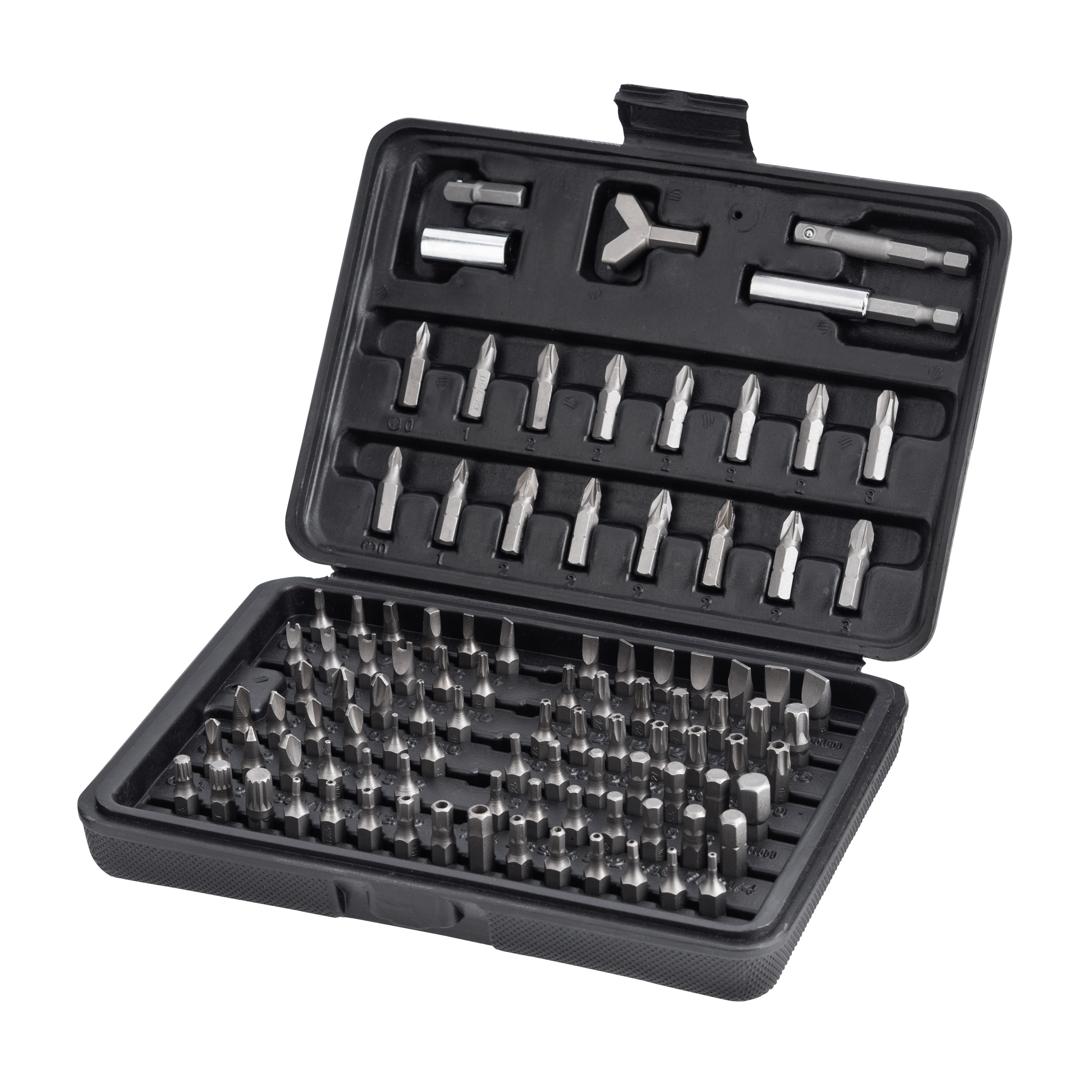 100PC CRV Tamperproof Security Screwdriver Torx Hex Bit Set Driver and Hard Case