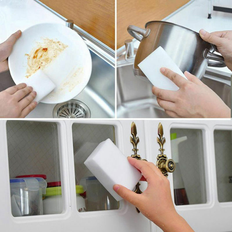 10 X Magic Sponge Eraser Sponges Melamine Foam Stain Dirt Mark Remover Cleaning