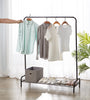 Heavy Duty Metal Steel Clothes Hanging Rail Clothing Coat Stand Shoe Rack Shelf