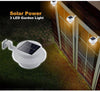 Solar Powered Led Gutter Door Wall Fence Lights Outdoor Garden Roof Security
