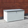 150L Outdoor Garden Storage Box Chest Cushion Equipment Lid Shed polypropylene