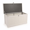 150L Outdoor Garden Storage Box Chest Cushion Equipment Lid Shed polypropylene